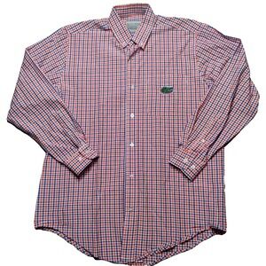 FLORIDA GATORS Men Small Campus Specialties Blue & Orange Check Button Shirt EUC